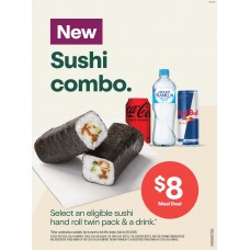 SFGE001OCT25C  WINDOW POSTER 2 SUSHI MEAL DEAL  NAT