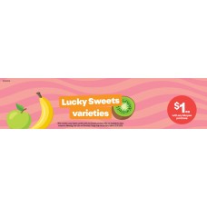 SPGE014OCT25E  SLURPEE CO BUY SHELF STRIPS 100 x 400mm 5  LUCKY SWEETS (QLD & WA ONLY)