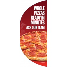 PIZZ003JUL26  HOT FOOD HALF MOON DECAL - RHS - WHOLE PIZZAS IN MINUTES