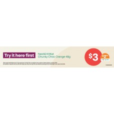 COGE004JUN26  CONFEC FOCUS UNIT SHELF INSERT - KITKAT CHUNKY CHOC ORANGE