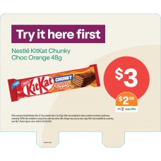 DUGE001JUN26  FSDU STAND 1 HEADER CARD - KITKAT CHUNKY CHOC ORANGE