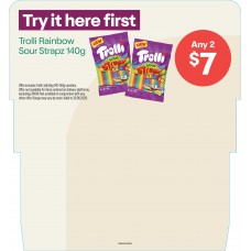 DUGE004JUN26  FSDU STAND 4 HEADER CARD - TROLLI RAINBOW SOUR STRAPZ