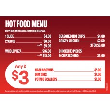 FPIN150JUN26FNQ  A5 INSERT - FRIED FOOD AND PIZZA MENU (FNQ)