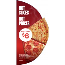 PIZZ004JUN26  HOT FOOD HALF MOON DECAL - LHS - PIZZA