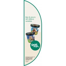 THIC100JUN26  ICE CREAM TAKE HOME HALF MOON DECAL - BEN & JERRY'S
