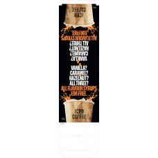 COFF001MAY26  COFFEE TENT CARD - FLAVOUR SYRUPS
