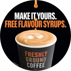COFF002MAY26C  COFFEE FLOOR DECAL - MAKE IT YOURS