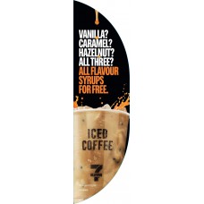 COFF009MAY26  COFFEE HALF MOON DECAL - FLAVOUR SYRUPS