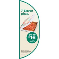 PIHMD001MAY26  MINI HALF MOON DECAL - PIZZA
