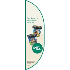 THIC100MAY26  ICE CREAM TAKE HOME HALF MOON DECAL - BEN & JERRYS