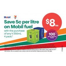 ITFT001APR26I   FRIDGE SHELF TICKET   MOBIL V 4 PACK  FUEL STORES