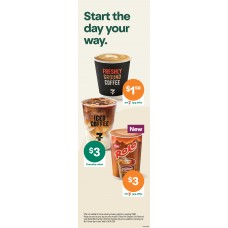 SFGE010APR26A   PORTRAIT BANNER LARGE 745 x 2345mm KIND A  START THE DAY YOUR WAY (COFFEE)