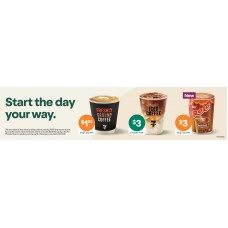 SFGE020APR26   MINI BANNER 420 x 1800mm  START THE DAY YOUR WAY (COFFEE)