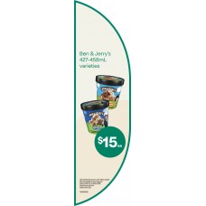 THIC100APR26 ICE CREAM TAKE HOME HALF MOON DECAL BEN & JERRYS THIC100APR26 ICE CREAM TAKE HOME HALF MOON DECAL BEN & JERRYS