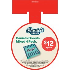 DDWS100AUG26   DANIELS DONUTS CIRCULAR WOBBLER - 4 PACK