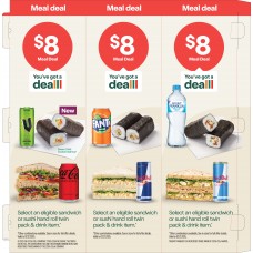 BLCV002NOV25A  BOLLARDS 2ND SET  SANDWICH/SUSHI MEAL DEAL BLCV002NOV25A  BOLLARDS 2ND SET  SANDWICH/SUSHI MEAL DEAL