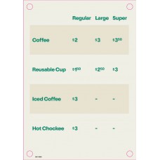 CZGE-7120281 Coffee Small Menu