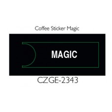 CZGE-2343 ADHOC CORPORATE POS - MAGIC COFFEE STICKER MACHINE BUTTON DECAL