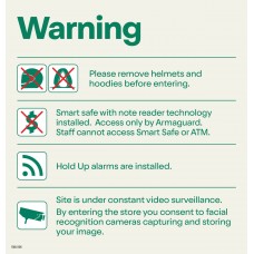 FDDS-0126SEP23 Security Warning Decal -  Non Fuel store