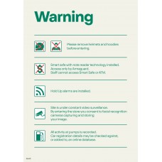 SFGE-0712SEP23 Security Warning Decal -  Fuel store