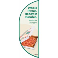 PIHMD002MAY26  MINI HALF MOON DECAL - PIZZA READY IN MINUTES