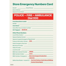 RPGE-0744 ROBBERY PREVENTION-EMERGENCY NUMBERS CARD 150 X 210